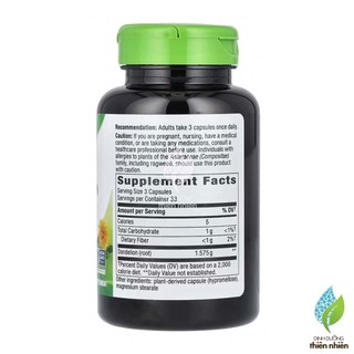 Rễ Bồ Công Anh Nature's Way Dandelion Root, 100v