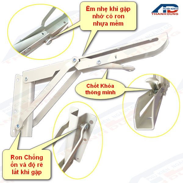 [1 cặp+vít+tắc kê]Bản Lề Gập Thông Minh