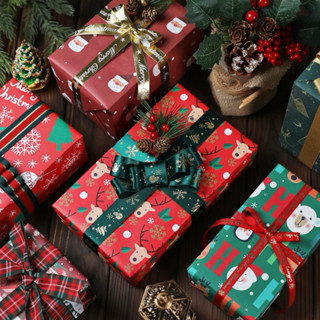  Giấy Bọc Quà Noel Kraft Vintage gói quà giáng sinh Giấy Báo Bọc Hoa màu nâu Hàn Quốc nhám xi măng khổ lớn Cỡ vừa 