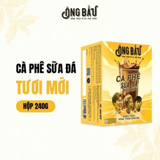 Cà Phê Sữa Đá Hòa Tan Ông Bầu - Hộp 240g / 10 gói lẻ