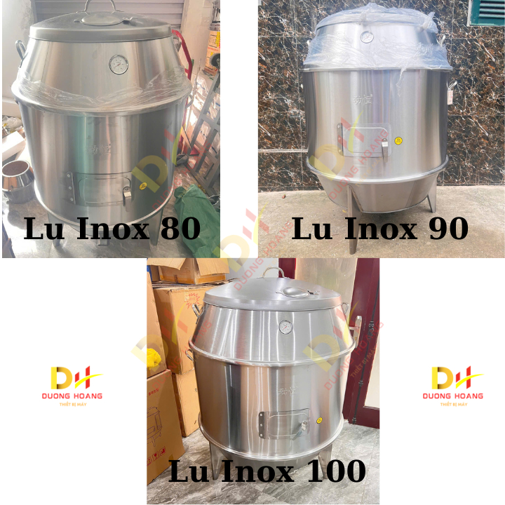 Lu nướng gà vịt cá thịt xá xíu, lu quay gà vịt cá thịt xá xíu chạy than hoặc ga inox phi 80, 90, 100