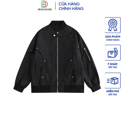 Áo khoác bomber dù nam nữ hai lớp chống gió cattius Bảo Đăng.