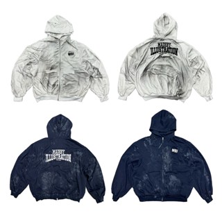  MBI | MBI DISTRESSED ZIP HOODIE | Hoodie dây kéo chân cua wash xịt hiệu ứng dơ thêu chữ thiết kế madeby.illustration 
