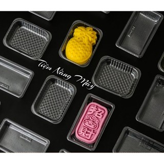 Khay đựng bánh dứa 30g, hộp nhựa bánh dứa 30g  nhỏ loại 1 bóng dày 100 cái