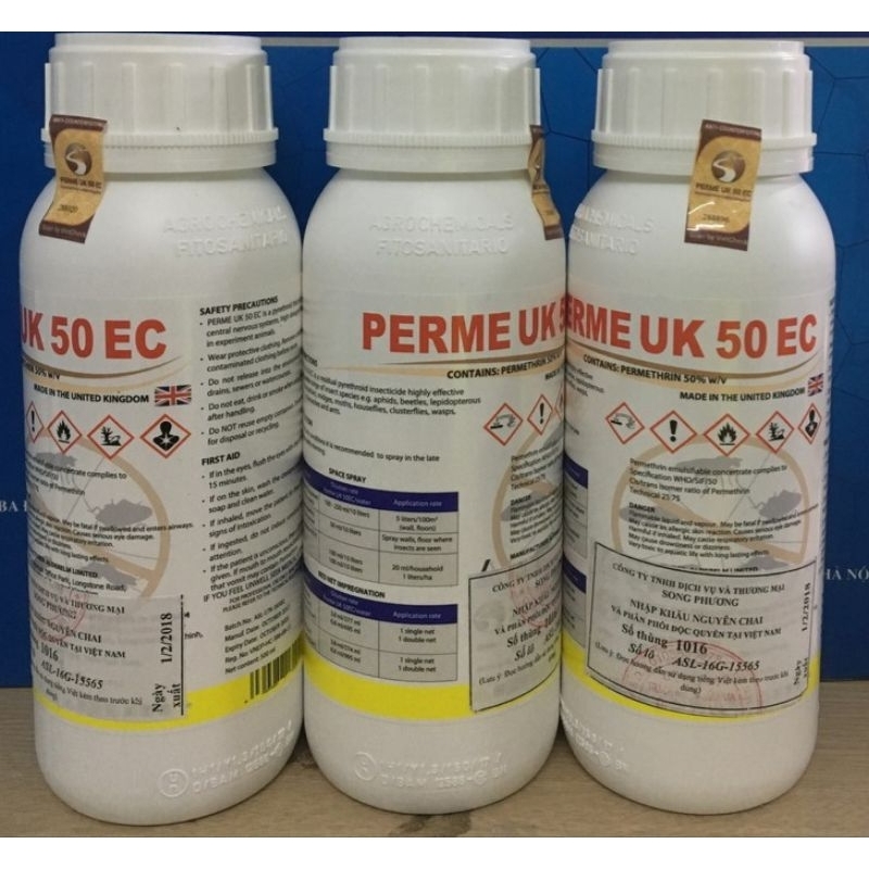 Hóa chất diệt muỗi Perme UK nhập khẩu Anh Quốc chai 500ml