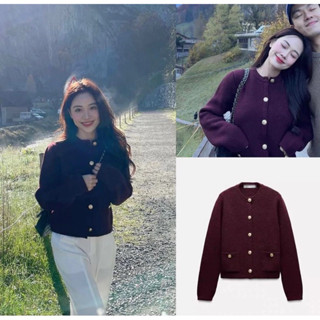 ( Có sẵn) Áo khoác len dệt kim ZARAa 2024 full tag cao cấp sang chảnh chất len dầy dặn không bai xù