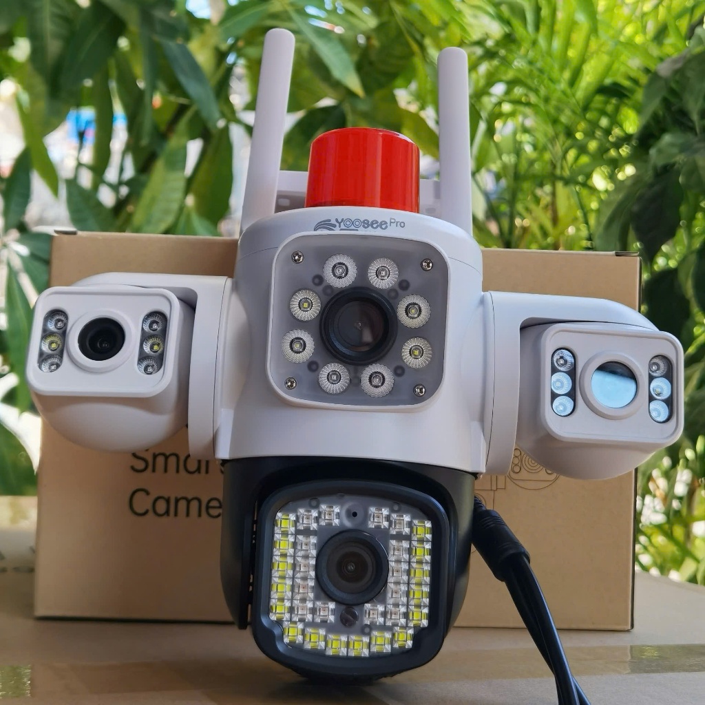 CAMERA WIFI YOOSEE NGOÀI TRỜI 4 MẮT 3 KHUNG HÌNH-1 MẮT ĐIỀU KHIỂN XOAY-1 MẮT TRỢ SÁNG-2 MẮT XOAY TAY | BigBuy360 - bigbuy360.vn
