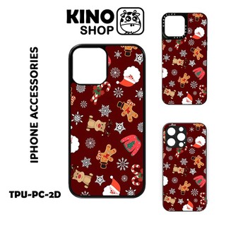  Ốp lưng iPhone KINOSHOP   OD 1208   Noel viền dẻo đen in chuyển nhiệt silicon TPU chống ố vàng 14 15 16 Pro Max 