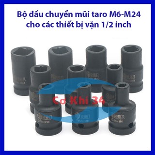 Bán lẻ - Đầu chuyển mũi taro M6-M24 cho các thiết bị vặn bulong 1/2 inch để tạo ren