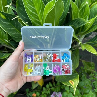 BỘ 45 tới 50 cầu chì xe hơi ô tô chân nhỏ phổ thông Toyota Honda Hyundai Kia Mitsubishi 3A 5A 7.5A 10A 15A 20A 25A 30A 3