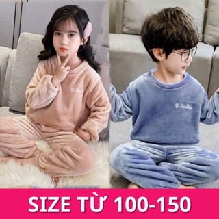  Bộ quần áo Lông Cừu mềm mịn mặc đi ngủ mặc ở nhà cho Bé trai bé Gái  Clip thật  