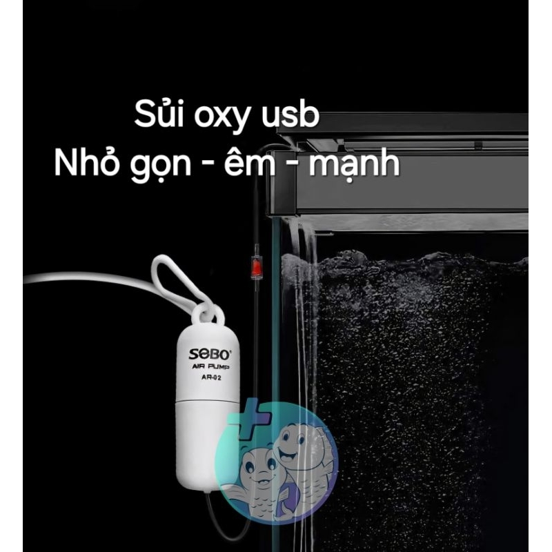 Sủi Oxy USB Sobo AR-02 | Sủi Oxy USB Cho Hồ Cá Cảnh