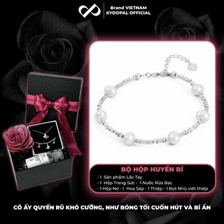  Lắc tay bạc KYDOPAL đính đá cá tính trang sức nữ dải đá trai cao cấp ý 925 - PAL9A8L7 
