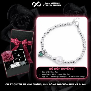  Lắc tay bạc KYDOPAL đính đá cá tính trang sức nữ trái tim cao cấp ý 925 - PAL9A8L4 