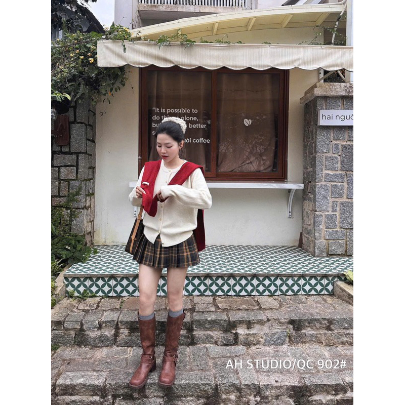 Áo Khoác Cadigan Lông Thỏ Cúc Đồng Hàng QC Loại 1.M902.tag EGG | BigBuy360 - bigbuy360.vn