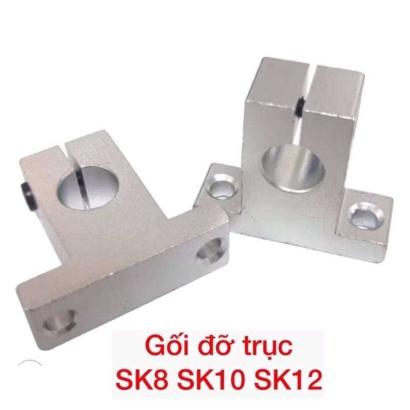 GỐI ĐỠ TRỤC TRÒN SK08 SK10 SK12 (trục 8mm, 10mm, 12mm)