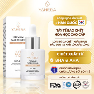 Tẩy tế bào chết hóa học cao cấp YAHERA Premium Face Peeling BHA2% AHA7% loại bỏ tế bào chết, se khít lỗ chân lông 20g