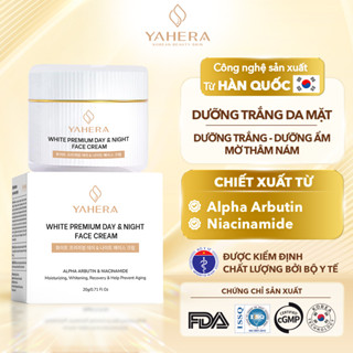 Kem dưỡng trắng da mặt cao cấp ngày và đêm YAHERA White Premium Face Cream Day Night dưỡng ẩm da 20g