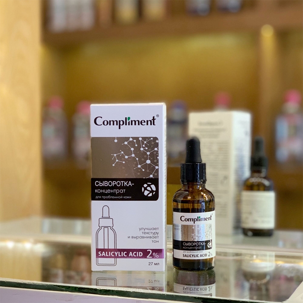 Serum Compliment BHA 2% 27ML giúp làm sạch sâu, giảm mụn, se khít lỗ chân lông, kiềm dầu trên da