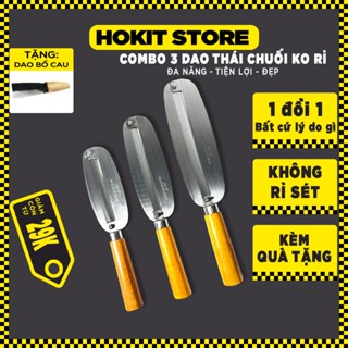 Dao thái chuối, nạo củ quả 3 kích cỡ thép Nhật không rỉ sét phù hợp mọi nhu cầu nhà bếp, tiện lợi trong gia đình, nhà hà