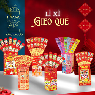 Lì xì gieo quẻ 12 con giáp Tết 2025 TINAMO - Bộ 12 quẻ Lì xì thật vui, thật chất