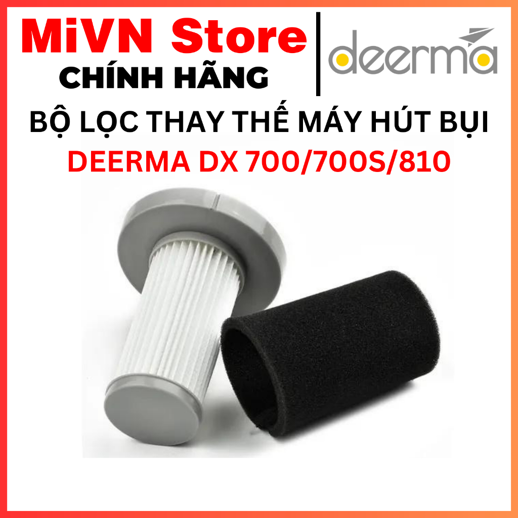 (HỎA TỐC 2H) Bộ Lõi Lọc thay thế cho Máy Hút Bụi Cầm Tay Deerma DX700/DX700S/DX810... Chính Hãng