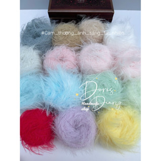   50gr  100gr  Len mi lông dài dùng chập móc để tạo hiệu ứng sản phẩm đa phần làm đồ đông 