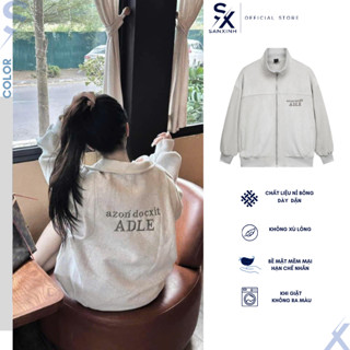 Áo khoác Hoodie zip nỉ form rộng nam nữ unisex logo thêu cao cấp phong cách Hàn Quốc - SXMHZ21