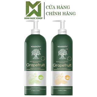 Cặp Dầu Gội Xả Bưởi Biotin Voudioty 500ML - 1000ML Giúp giảm rụng tóc, kích mọc, phục hồi tóc hư tổn