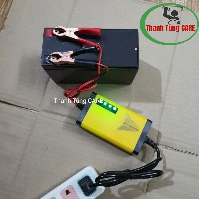 [12V-3A] Sạc Ắc Quy Chì Axit 12V 3A xe điện trẻ em đèn báo mức pin