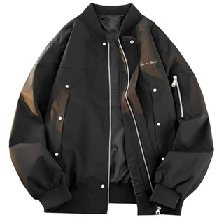 Áo khoác bomber dù nam nữ hai lớp lót dù chống gió 2025