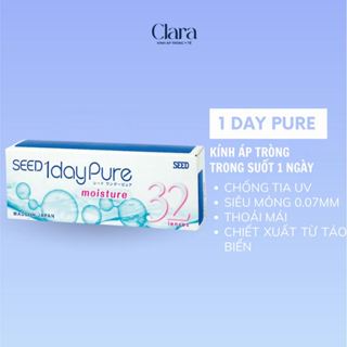  Kính áp tròng 1 Ngày Trong Suốt lens cận Clara Lens Seed 1 ngày 