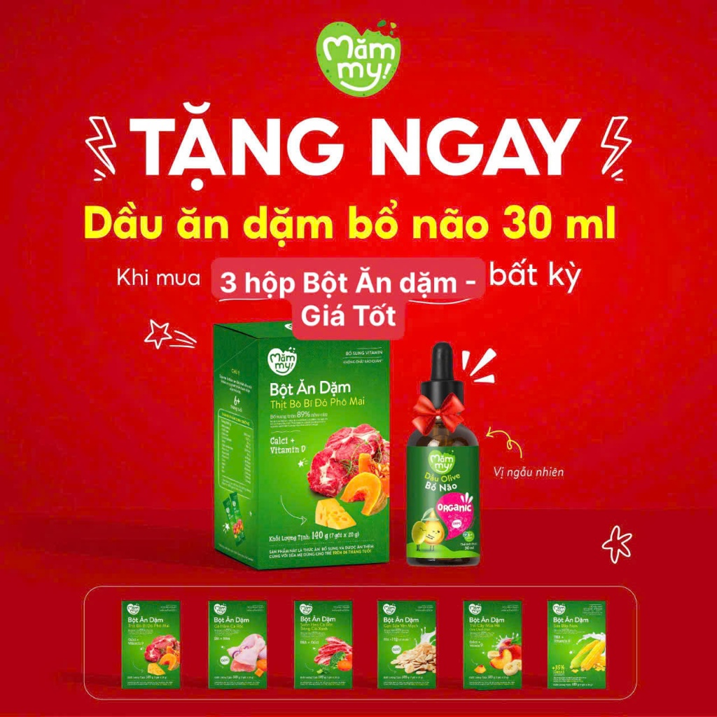 Bột ăn dặm Mămmy bổ sung nhiều chất dinh dưỡng cho Bé