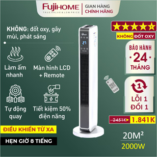 Quạt sưởi FujiE CH-2200 gốm Ceramic,không đốt oxi, tự ngắt khi quá nhiệt, nghiêng đổ, điều khiển từ xa,bảo hành 12 tháng