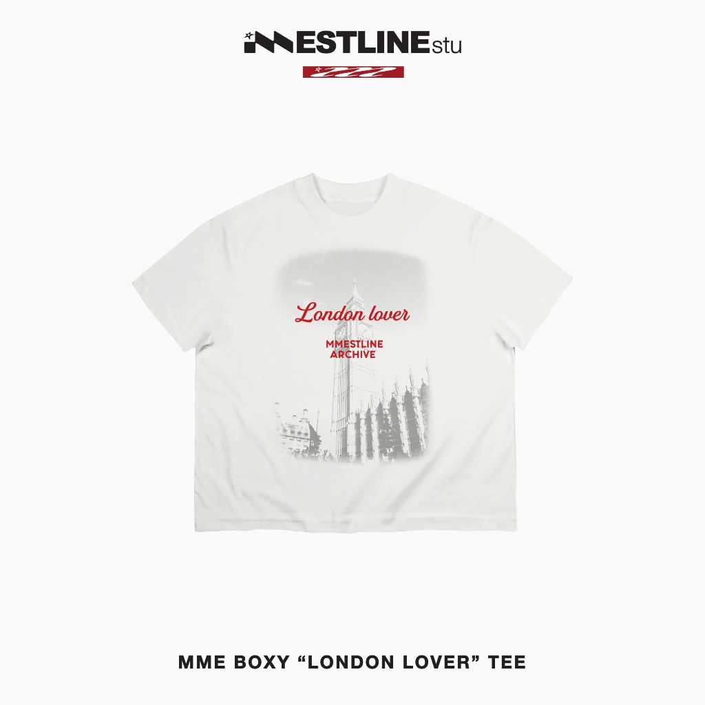 Áo thun MME "LONDON LOVER" form Boxy in trame lụa vải Premium Cotton