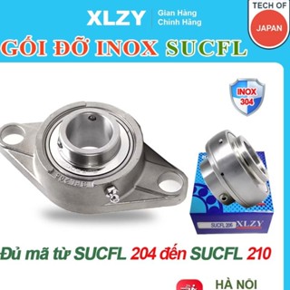 Gối đỡ vòng bi inox SUCFL204 SUCFL205 SUCFL206 SUCFL207 SUCFL2 - Gối đỡ bạc đạn xlzy Inox 304 - SUCFL - vongbibacdanxlzy