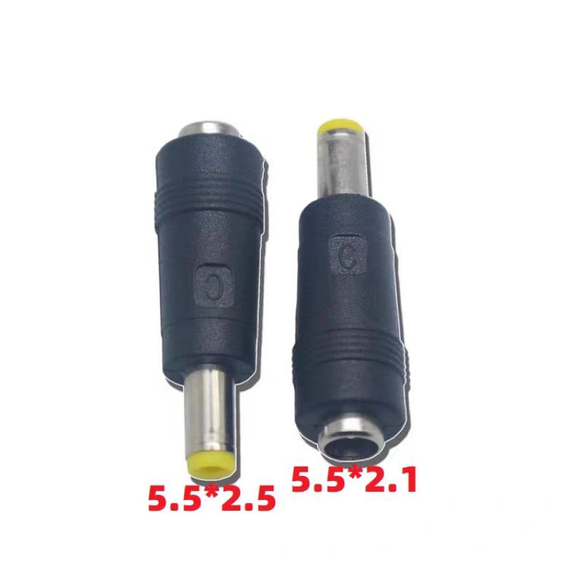 Đầu chuyển sạc 5.5*2.5mm đực từ đầu 5.5*2.1mm cái