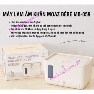 Máy làm ấm khăn giấy ướt, khăn giấy khô đa năng Moaz Bébé MB-059 MB05