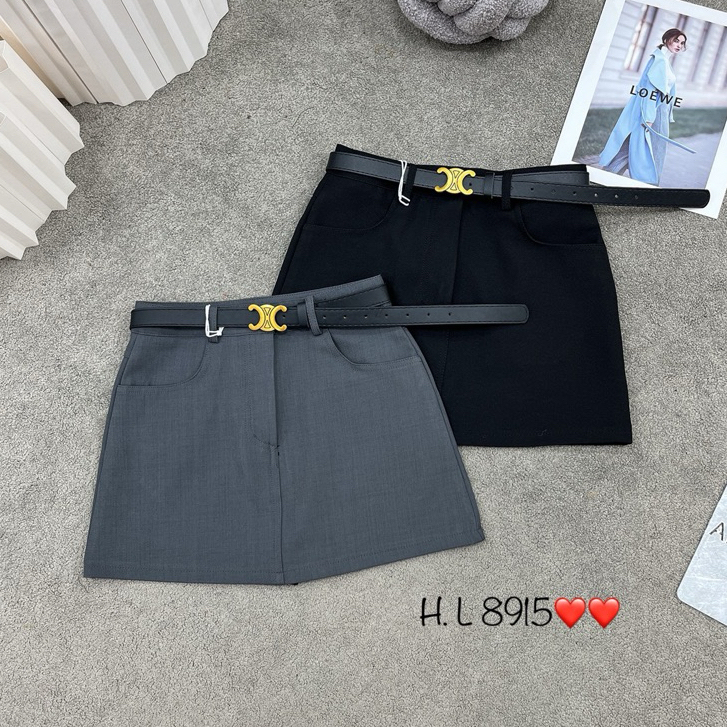 Kèm Đai Lưng] Chân Váy Ngắn Dáng Chữ A, 4 Túi Trước Sau, Vải Xước Hàn Ép Mùng Dày Đẹp Đứng Form Váy V508