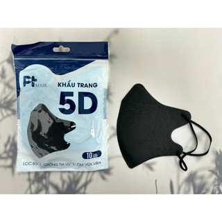Combo 10 Túi [ 1 Túi 10 Cái ] Khẩu Trang 5D PT MASK ( Quai Thun )
