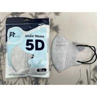 Combo 10 Túi [ 1 Túi 10 Cái ] Khẩu Trang 5D PT MASK ( Quai Thun )