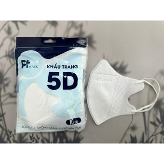 Combo 10 Túi [ 1 Túi 10 Cái ] Khẩu Trang 5D PT MASK ( Quai Thun )