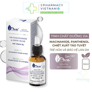  Tinh Chất Dưỡng Da AVA Youth Activator Plus Niacinamide & Snow Algea Hỗ Trợ Giảm Nhăn 30ml 