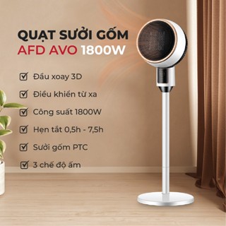 Máy Sưởi gốm AFD AVO 1800W Quạt sưởi làm ấm nhanh 3s điều khiển từ xa