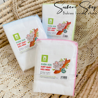 Khăn Sữa/Khăn Xô Mipbi Xuất Nhật 100% Cotton Tự Nhiên Set 10c, Khăn Sữa 10 Điểm Cộng