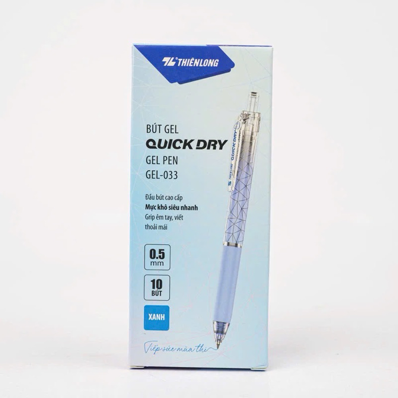 (An Nhiên) 5 cây Bút gel Quick Dry Thiên Long GEL-033 - Mực khô siêu nhanh