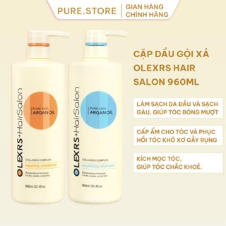 Cặp Dầu Gội Xả Olexrs Hair Salon 960ml Cho Tóc Khô Xơ Hư Tổn Tóc Gàu Ngăn Rụng Tóc mượt tóc cao cấp- Kèm Quà tặng