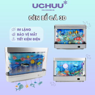  Đèn Bể Cá 3D UCHUU Đèn LED Ngủ Chuyển Động Hồ Cá Cảnh Có Công Tắc Bảo Vệ Mắt Tiết Kiệm Điện 