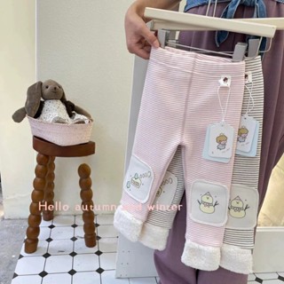  Quần Kẻ Lót Lông Ấm Áp Cho Bé Họa Tiết Người Tuyết - Gấu Quần Bông Đáng Yêu 