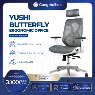 [NHẮN SHOP ĐỂ ĐƯỢC FREESHIP] Ghế công thái học Yushi butterfly bảo hành 3 năm